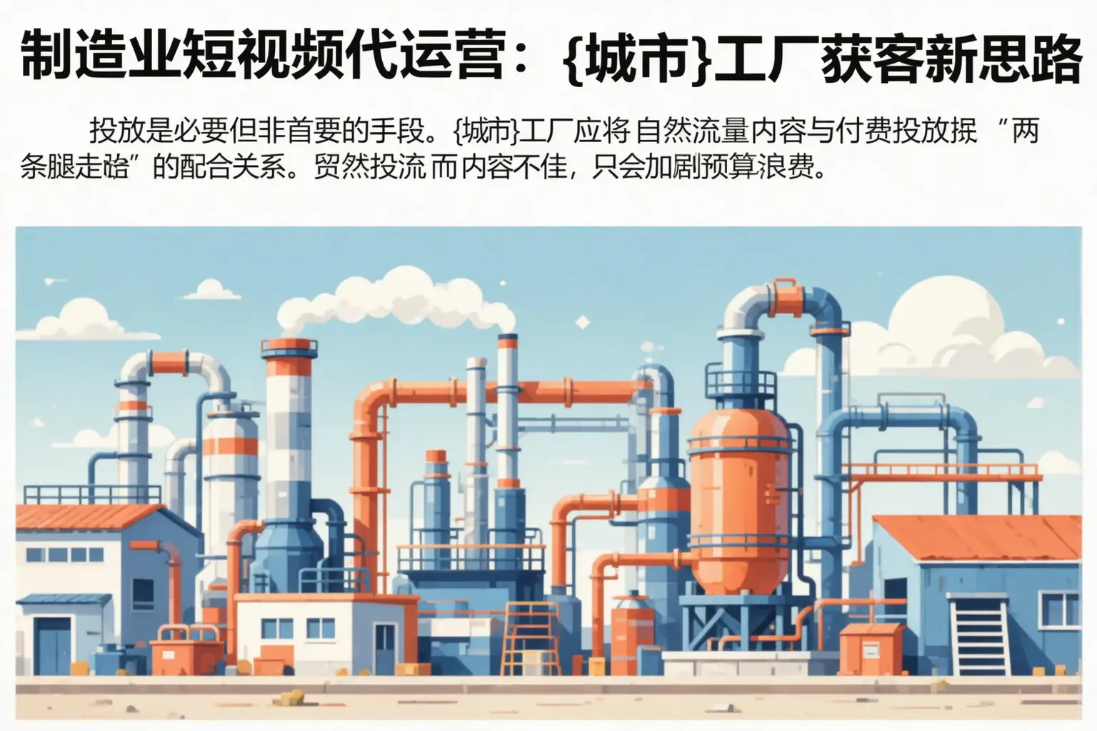 制造业短视频代运营:鹰手营子矿区工厂获客新思路